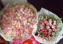 来一客鲜花速递粉玫瑰花束送女友老婆表白生日全国同城配送 33朵粉玫瑰花束小熊款 实拍图
