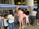 摆摊折叠桌集市摊位架子推车夜市烤肠机淀粉肠摆摊神器小吃车 深蓝色 150*60*200  桌布+彩灯 实拍图