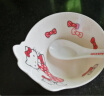 五和（WUHE）儿童碗餐具套装宝宝碗勺卡通碗勺家用吃饭辅食碗小猪佩奇汤饭碗 KT猫（深碗+大头型勺） 实拍图