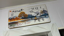 时堃钟表挂钟客厅家用时尚2025新款免打孔餐厅装饰画石英挂墙日历时钟 X18【升级款带日历温度】 80cm *40CM 实拍图