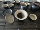忘艺（WANGYI） 黑陶功夫茶具套装家用整套横行茶盘陶瓷茶杯茶壶办公室客厅家用 黑陶落雁整套茶具茶盘 14头 实拍图