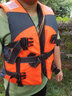 坎乐马甲背心救生衣专业成人儿童大浮力船用车载钓鱼救援台风防汛物资 F8133-成人款橙色 实拍图