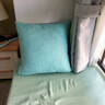 思篇沙发抱枕靠垫客厅加厚纯色亚麻简约汽车办公室腰枕床头靠枕靠背 湖蓝色(加厚素色亚麻) 45*45cm抱枕套+枕芯 实拍图
