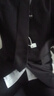 罗蒙高端免烫抗皱西服套装男士商务休闲婚礼正装西服外套上衣服男装 黑色(西服+西裤+衬衫+大礼包) 6XL 实拍图
