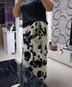 尚都比拉短袖t恤印花半裙套装时尚洋气两件套气质型夏季女装 绿配花色 L  实拍图
