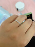 meluxe美奈 钻戒18K金排戒结婚求婚钻石戒指女对戒 生日礼物送老婆 流光-白18K金20分 R11057 实拍图