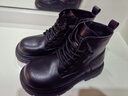 百丽童鞋秋冬儿童靴子女童时尚马丁靴中大童潮流皮靴 黑色32码 实拍图