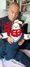 G.duck春秋1-3个月6新生婴儿长袖绅士哈衣宝宝连体衣服男童周岁礼服百天 V领勋章绅士 长袖 90cm 建议21-26斤左右 实拍图