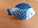 LICHEN景德镇中式古典青花小摆件陶瓷漂浮鱼鱼缸装饰观赏工艺 D号鲤鱼长7厘米 实拍图