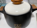 喜佰盛 日式砂锅炖锅煲汤锅家用燃气灶砂锅电磁炉明火通用耐高温沙锅陶瓷煲熬汤锅煲仔饭砂锅干烧瓦煲 3升黑色（明火专用）适用3-4人【520】 实拍图