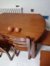 萱逸轩 实木餐桌椅组合现代简约可折叠伸缩圆桌小户型饭厅家用方圆餐桌 胡桃色 1.38米单桌 实拍图