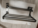 卡贝（cobbe）卫生间置物架浴室免打孔浴巾架太空铝挂件枪灰毛巾架壁挂式毛巾杆 实拍图