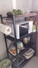安尔雅置物架厨房落地免安装微波收纳炉架子铁艺货架储物架 4层全网款 实拍图