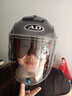 AD电动车头盔新国标认证男女士四季通用电瓶车安全帽女款冬季保暖轻便骑行半盔冬天冬盔助力车防护帽 新国标双镜【哑黑】透明 均码 实拍图