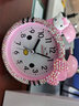 蕉迟 凯蒂猫闹钟创意学生儿童闹钟卡通床头钟可爱小闹钟女生 KT粉色满钻 实拍图
