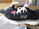 SKECHERS斯凯奇女鞋简约纯色运动鞋 轻质透气减震软底休闲鞋 12615/BKW 黑色/白色 35 实拍图
