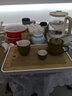 唐丰茶盘家用现代简约小型托盘功夫茶具茶海沥水茶台干泡台一人用简易 春羡长方(白) 实拍图