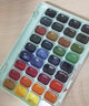 蒙玛特固体水彩粉饼颜料套装36色手绘儿童颜料自来水笔套装36色半干水彩【马卡龙色系】PMHS0120CN 实拍图