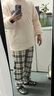 俞兆林珊瑚绒睡衣男女秋冬季日系文艺格子情侣法兰绒家居服加绒加厚 实拍图