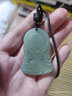 游龙戏凤 新疆和田玉观音吊坠男款莲花观音玉石挂牌子挂件玉佩双面雕刻 湖水青款【大款】50*35mm 实拍图