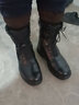 目击者作战靴男拉链冬季陆战靴女特战作训靴子防水防滑户外加绒羊毛保暖 黑色 拉链羊毛款 45 实拍图