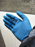迅力一次性手套丁腈加厚胶皮洗碗家务防水防油食品工业餐饮丁晴手套 丁腈蓝色/加厚耐用【50只】 M（中号） 实拍图