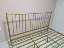 梦想湾 铁艺床 铁床欧式美式loft公主床双人床婚床现代简约铁架床ins 金色 1.8*2.0米 实拍图