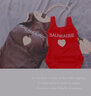 范德安（BALNEAIRE）高端小红心系列女童连体泡温泉防晒度假泳衣训练 苹果红 100 实拍图