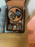 柯士尼 瑞士品牌防磁摇表器自动手表盒上链上弦盒旋转晃表器转表器礼品 2+3巴西花梨木哑光漆+棕色绒布 实拍图