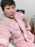 芬腾睡袍女秋冬珊瑚绒加厚翻领开衫系带简约纯色暖绒家居服睡袍 胭脂粉 XL 实拍图