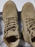 回力 Warrior 棉靴男士冬季保暖高帮休闲鞋 户外耐磨马丁靴防撞工装皮鞋 WPM(WZ)-0052 卡其 41 实拍图