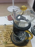 功夫玻璃茶具套装家用一体电陶炉煮茶器茶盘整套茶台三合一养生花茶壶烧水壶加厚耐热泡茶壶 悦(一体炉盘/白)进水壶+自动(楼阁)+六色把 实拍图