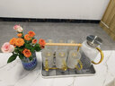 梵卡奇（FANKAQI）耐高温高档玻璃水杯水具家庭家用凉水壶冷水壶大容量家用套装 水杯6只+沥水盘+杯架+壶【简装】 2000ml 实拍图