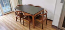 百裕达 火烧石餐桌椅组合现代简约小户型家用饭桌长方形实木电磁炉餐桌 胡桃色 120*70单桌 实拍图