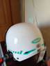 野马（YEMA）电动摩托车头盔夏季男女士防晒通风夏盔成人半盔电瓶车安全帽 珍珠白-茶色短镜 实拍图