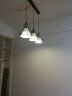 简格 餐厅吊灯北欧创意餐厅灯简约钻石LED饭厅吊灯 3头长盘 黑色款 LED暖光 实拍图