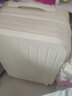 摩尔伽小清新行李箱女拉杆箱男结实耐用学生万向轮新款密码旅行箱皮箱子 奶白色-小清新拉链款 24英寸 【推荐尺寸 当天发货】 实拍图