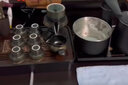 茶盘家用茶托盘长方形简约茶台排蓄双用流水茶海功夫茶具茶道配件 密胺（流水茶盘）黑—胡桃色/窗花 实拍图
