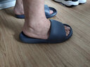 惠夫人拖鞋 男夏天室内浴室防滑洗澡eva软底塑料居家居家用情侣凉拖鞋 升级蛙 神秘黑 42-43 （适合41-42码穿） 实拍图