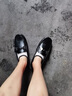 坎肯豆豆鞋男潮英伦透气一脚蹬懒人乐福鞋男士时尚百搭韩夏季休闲 黑色 41 实拍图