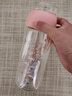 SIMELO施美乐茶水分离杯女玻璃杯双层加厚高颜值带过滤网泡茶水杯 粉色 330ml 实拍图