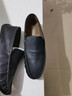 水木苒豆豆鞋男夏季韩版潮流英伦男鞋皮鞋休闲鞋子男驾车一脚蹬懒人乐福 黑色 #42 实拍图