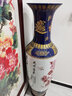 垚罄 景德镇陶瓷器粉彩大花瓶落地客厅摆件乔迁礼物酒店公司开业礼品 金玉满堂-蓝白款 1.2米单个 配底座 实拍图