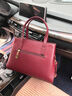 袋鼠品牌中年妈妈手提包真皮包包女包2025新款时尚牛皮斜挎包红色婚包 酒红色（礼盒+手包卡包） 实拍图
