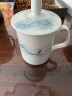 千峰越瓷（qian feng yue ci） 国瓷陶瓷茶杯带盖把手男士高档家用会议办公室用泡茶喝水杯 望海潮荣升杯 实拍图