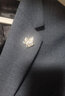 诺斯.马丁外套西装西服品质胸针男士领针女精致生日礼物配饰枫叶 银色 实拍图