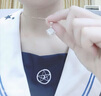 慕卡洛一贝子项链女高级感轻奢生日情人节礼物送女友首饰银项链高级走心 一贝子项链玫瑰金色（七仓直发） 实拍图