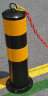 腾驰（CT）反光钢管警示柱 防撞柱隔离桩 路桩铁立柱挡车柱交通设施 50cm黄黑固定款 实拍图