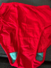 AB【4条】新年薄款内裤女丝光棉抗菌三角裤大码高腰舒适妈咪裤1822 4条大红色 XXXL 实拍图