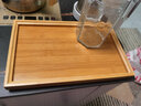 瓷牌茗茶具 竹制茶盘托盘功夫茶具茶奉长方形水果盘大中小号茶茶托茶台 小号（托盘）30cm*20cm 实拍图